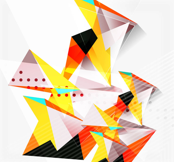 3D Dreiecke und Pyramiden, abstrakter geometrischer Vektor - Vektor, Bild