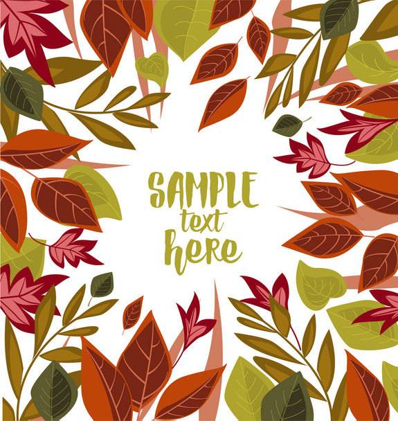 Vector autumn leaves - Vector, Image