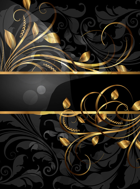Seamless wallpaper pattern gold, vector - Vector, Imagen
