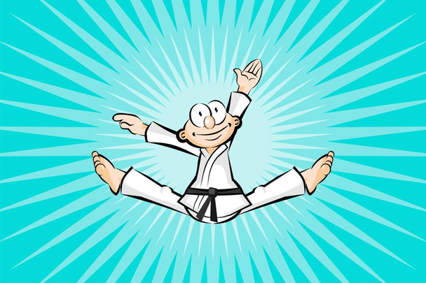 Muž bojující karate - Vektor, obrázek