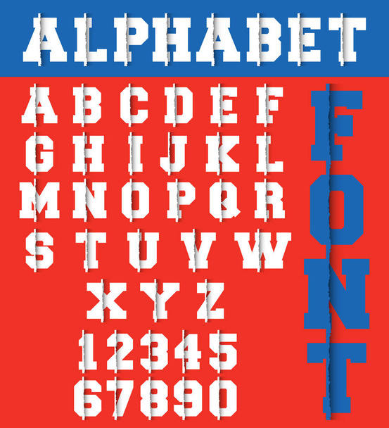 Alphabet font template - Vettoriali, immagini