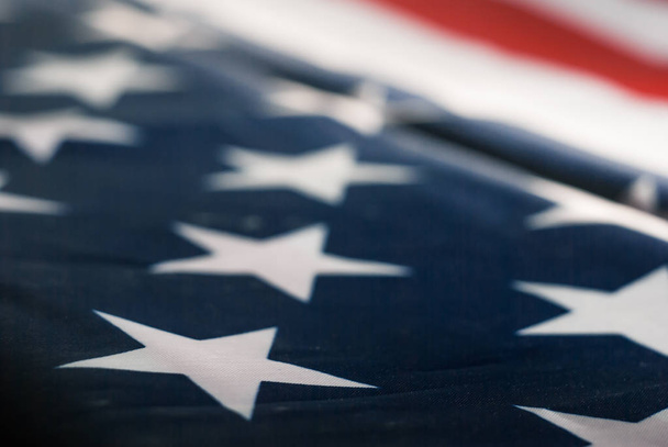 abstract blurred background of the American flag, - 写真・画像