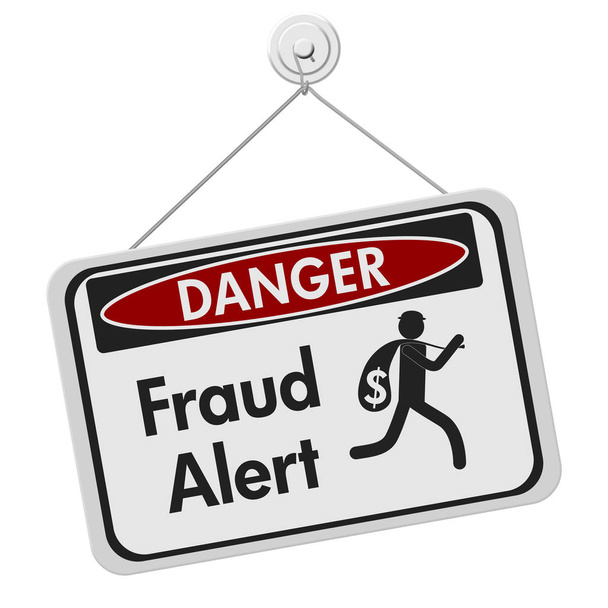 Sinal de perigo de alerta de fraude
 - Foto, Imagem