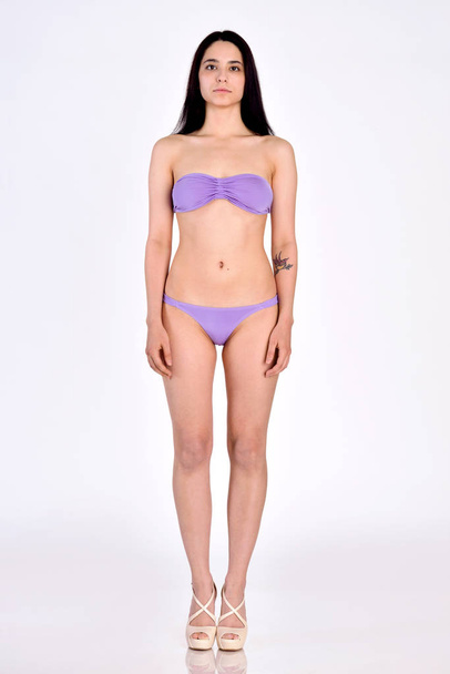 Woman in underwear full lengh in studio - Фото, зображення