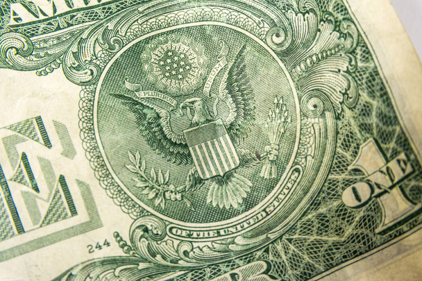 One Dollar Bill Detail Closeup - 写真・画像