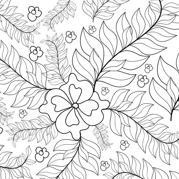 Hand drawn zentangle sunflowers ornament for adult anti stress. - Вектор,изображение
