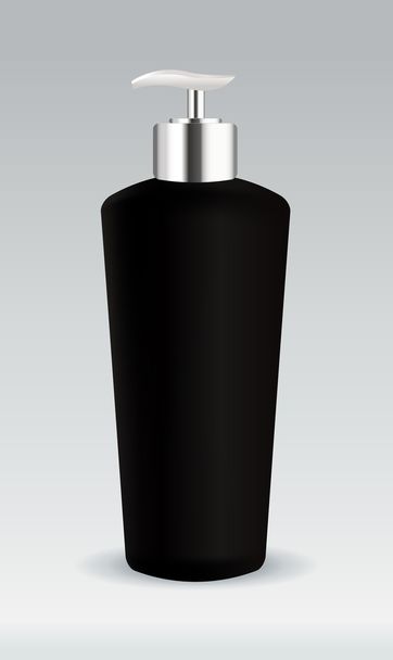 Black cosmetic bottle container - Wektor, obraz