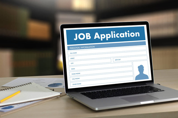 JOB Application Applicant Filling Up the Online  Profession Appl - Valokuva, kuva