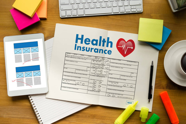 HEALTH INSURANCE Digital Application Concept health care - Photo, Image