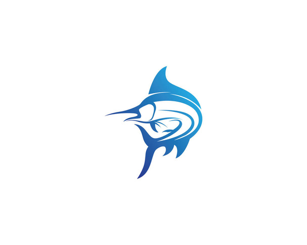 Marlin-Sprung-Fisch-logo - Vektor, Bild