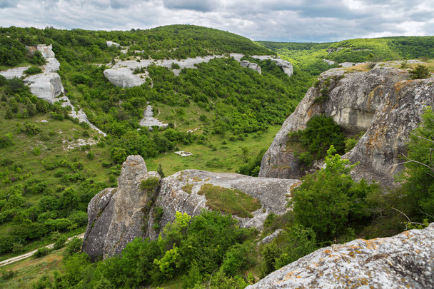 Cave City in Cherkez-Kermen Valley, Crimea - Foto, Bild