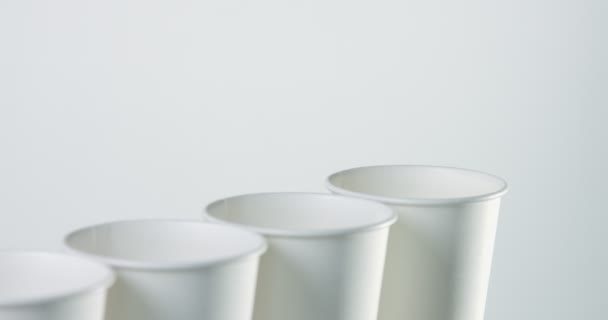 water fill a last one paper cup in a raw - Footage, Video