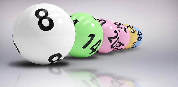 line of lottery balls - Foto, immagini