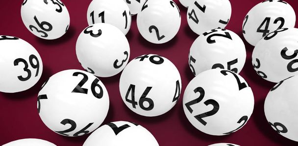 close-up on lottery balls - Foto, Imagen