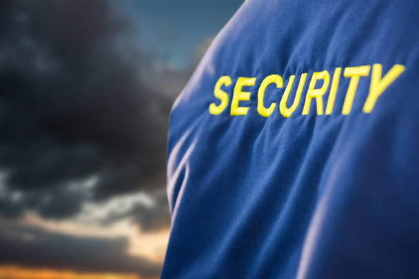 security text on uniform - Foto, Imagem