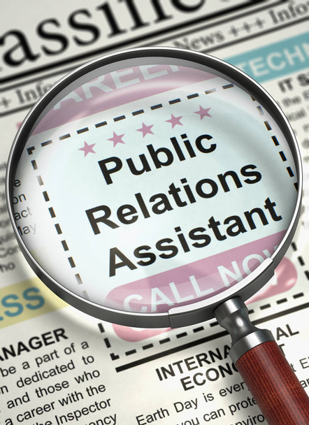 Public Relations Assistant Wanted. 3D. - Photo, Image