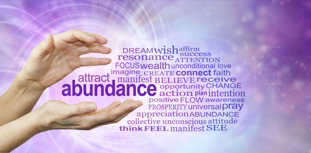 Attract Abundance Word Cloud  - Photo, Image