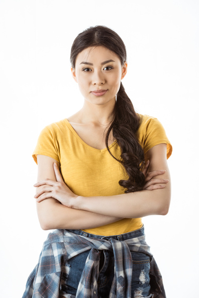 asiatische Frau in lässiger Kleidung - Foto, Bild