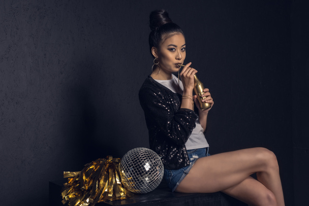 Asijská dívka disco Glamour   - Fotografie, Obrázek