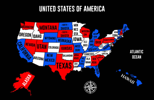 некоторые карты США
 - Вектор,изображение