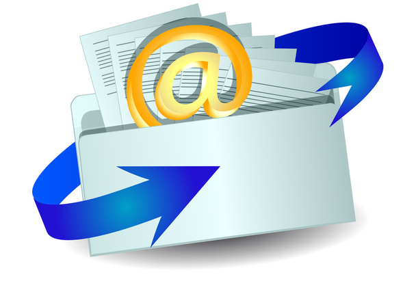 Envelope with an email - Vektor, Bild