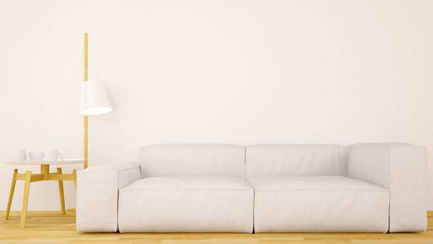 Living room or cafe clean design-3D Rendering - Valokuva, kuva