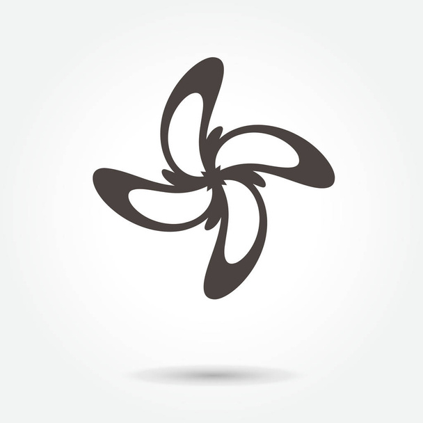 flower icon. sign design vector. illustration. on white backgrou - Vector, Imagen