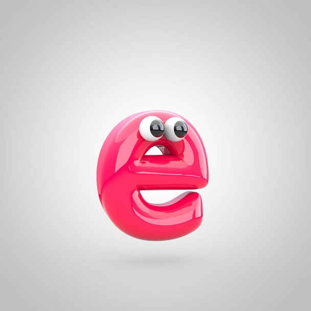 Zabawny różowy literę E - Zdjęcie, obraz