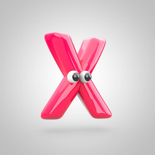Lettera rosa divertente X
 - Foto, immagini