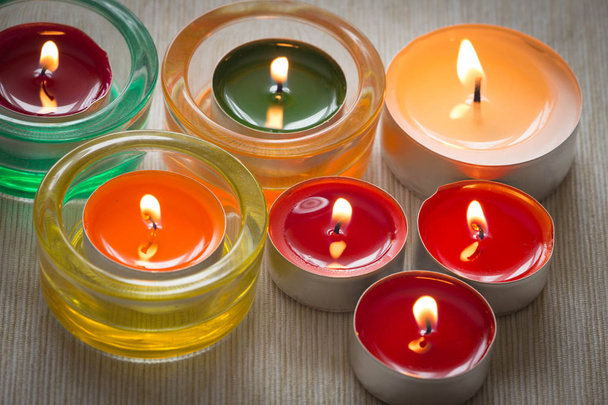 colorful candles / hygge time. - Photo, Image