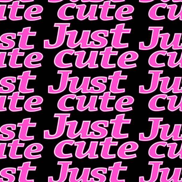 Neon Just Cute Letters Seamless Pattern - Φωτογραφία, εικόνα