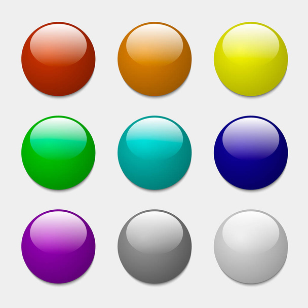 Round realistic buttons for the site - Foto, Imagem