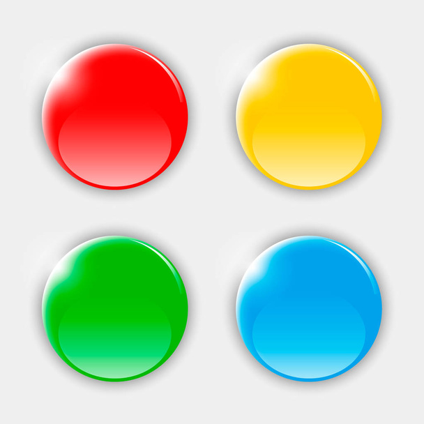 Round realistic buttons for the web - Fotoğraf, Görsel
