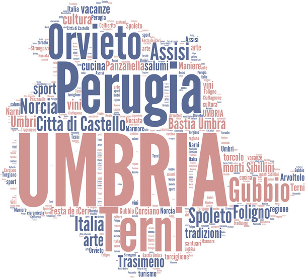 Nuvem de etiquetas Umbria - regioni di Italia
 - Foto, Imagem