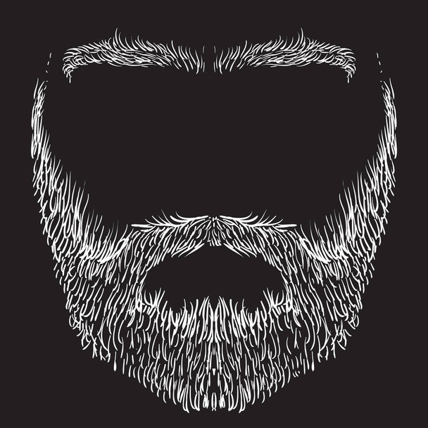 beard, mustache, eyebrows - Vektor, obrázek
