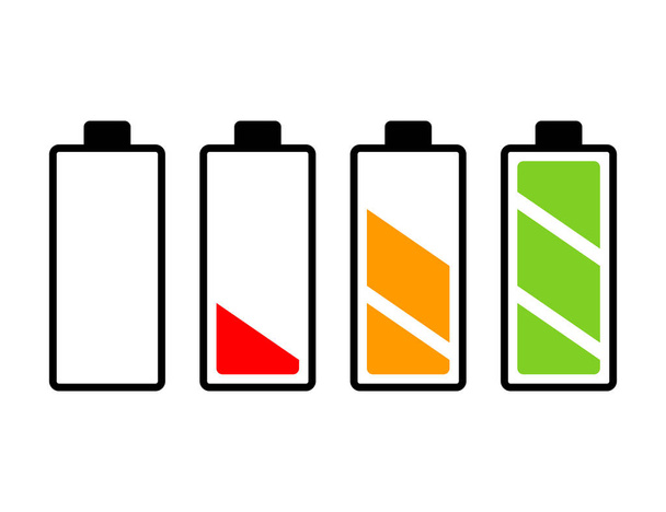 design de ícone de símbolo de nível de carga da bateria. Belo ilusório
 - Vetor, Imagem