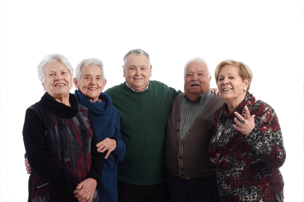 Senior group on white - Photo, Image