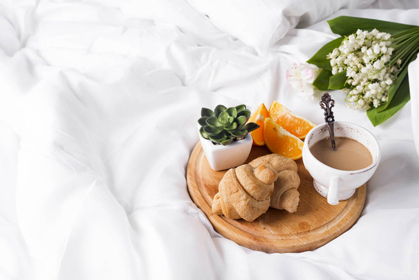 Breakfast in bed Morning - Fotoğraf, Görsel