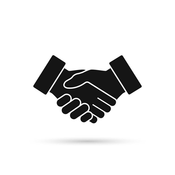 Obchodní handshake smlouvy dohody ikona. Vektoru symbol. - Vektor, obrázek