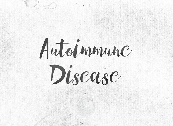 Autoimmun betegség fogalma festett tinta szó és a téma - Fotó, kép