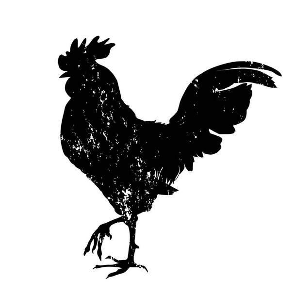 Чёрно-белая марка петуха
 - Фото, изображение
