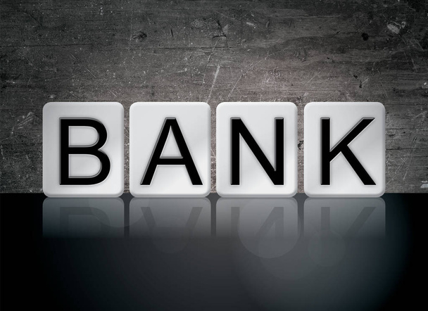 Bank Concept betegeld Word - Foto, afbeelding