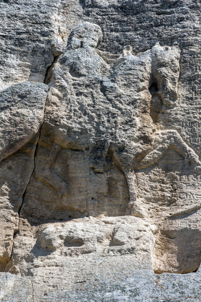 Early medieval rock relief Madara Rider from the period of First Bulgarian Empire, Bulgaria - Фото, зображення