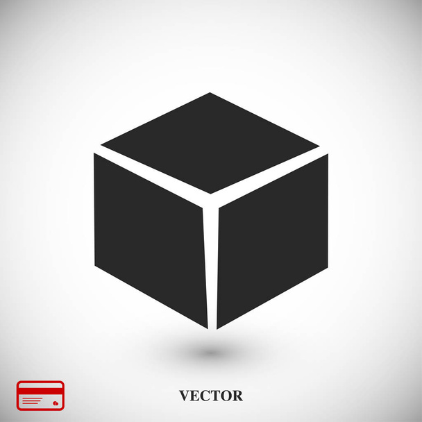 cube sign icon - Vector, Imagen