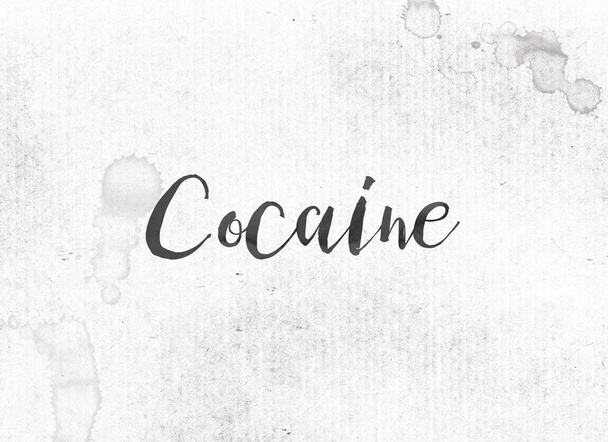 Cocaine Concept Painted Ink Word and Theme - Foto, afbeelding