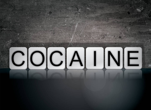 Cocaine Concept Tiled Word - Zdjęcie, obraz
