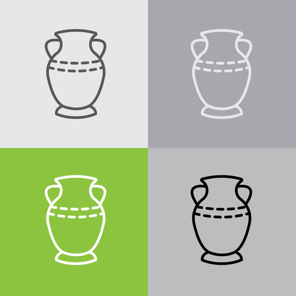 Vase line icon - Vector, Image