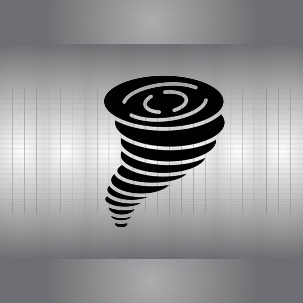 Tornado flat icon - Vector, Image