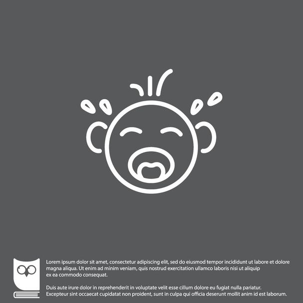 Huilende Baby pictogram - Vector, afbeelding