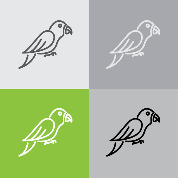 Ikona čáry papoušek - Vektor, obrázek